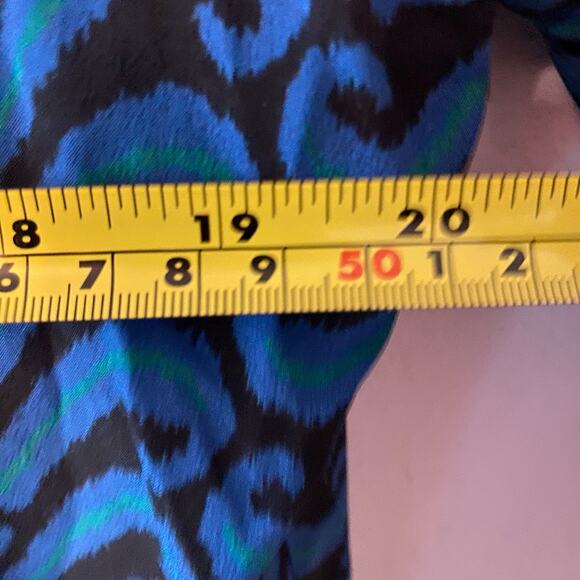 NWT Disney x Figue Women's size Large Ameena Aladdin Beaded Blue Silk Top - Picture 10 of 12